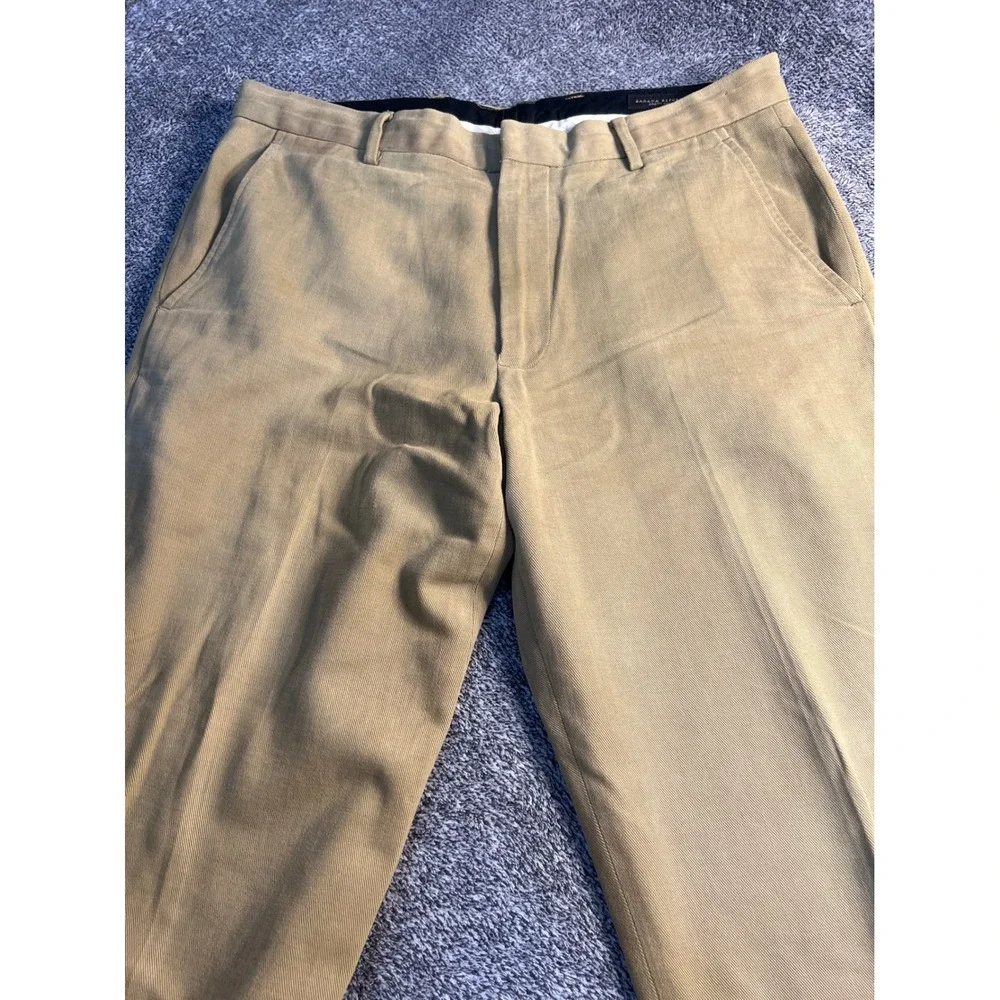 Banana Republic Dress Chino Khaki Tan Cotton Pants 34x30 Mens Straight Leg